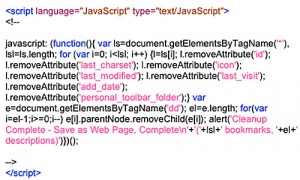 strip_bookmarks_js Strip Attributes from Bookmark HTML JavaScript Code